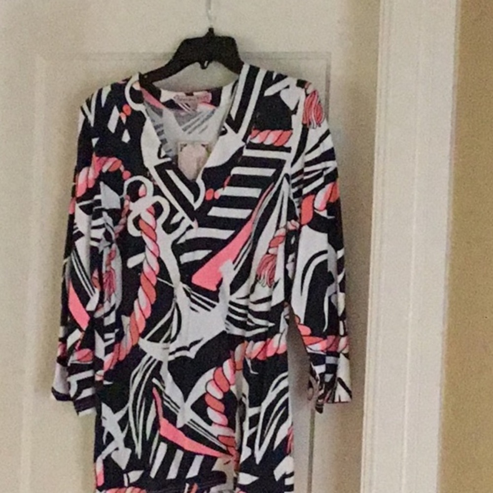 🆕 NWT Barbara Gerwit Anchor Cotton Stretch Tunic XL
